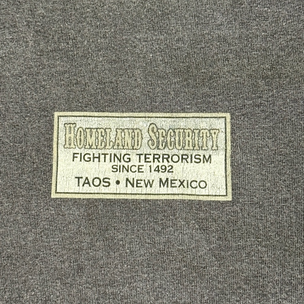 The Original Homeland Security Native American Wild West Mexico Gray Shirt Sz L - Picture 5 of 9
